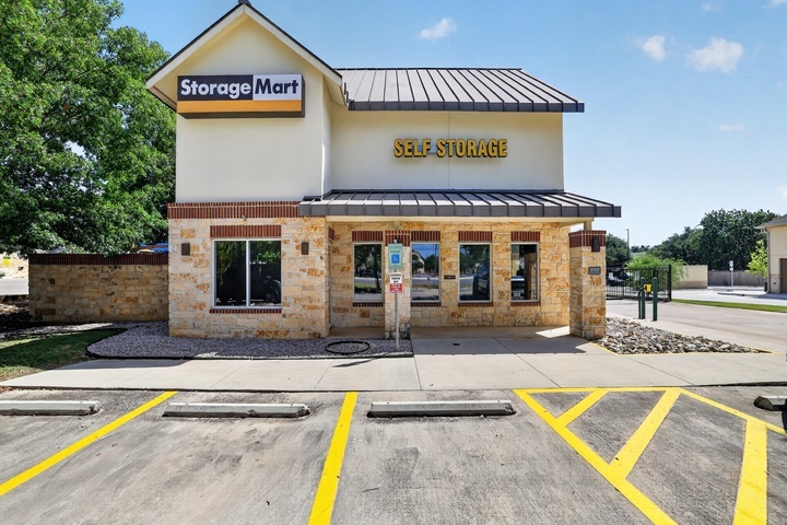 Front view of facility exterior at StorageMart in Helotes Texas