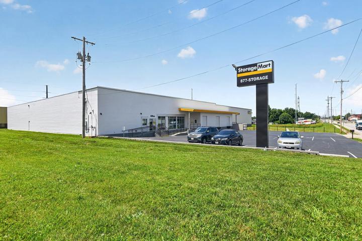 Wide shot of facility exterior at StorageMart in Springfield Missouri