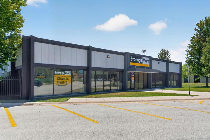 Angled view of facility exterior at StorageMart in Northbrook Illinois