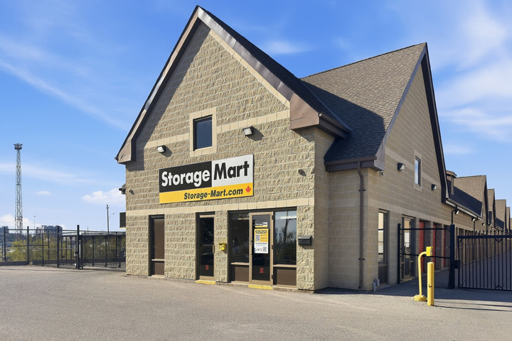 Facility exterior at StorageMart in Concord, Ontario