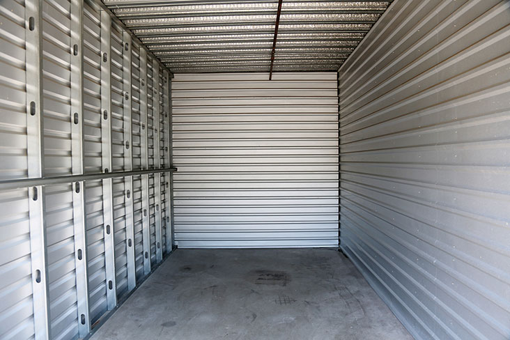 Large, empty 20x20 storage unit waiting to be filled. 