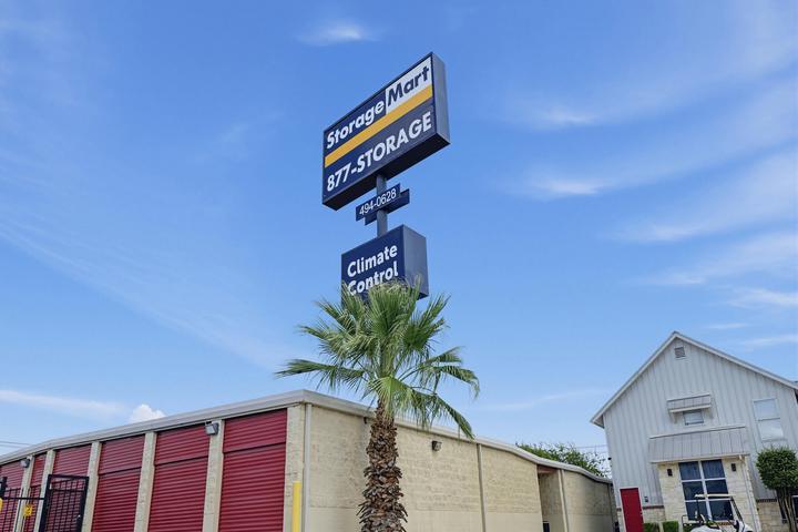 Signage outside of StorageMart in San Antonio TX