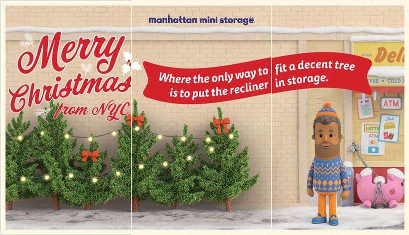 Manhattan Mini Storage Billboards Christmas in NYC