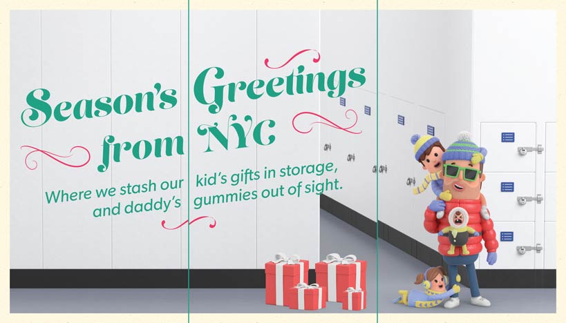 Manhattan Mini Storage Billboards Christmas in New York