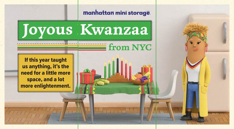 Manhattan Mini Storage Billboards Kwanzaa in NYC