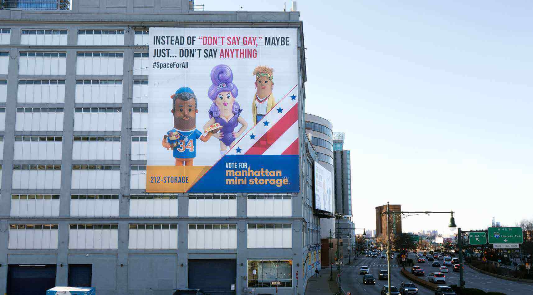 Manhattan Mini Storage Billboards - Dont Say Gay, Just Dont Say Anything