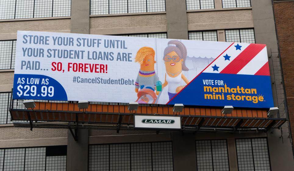 Manhattan Mini Storage Billboards - Cancel Student Debt