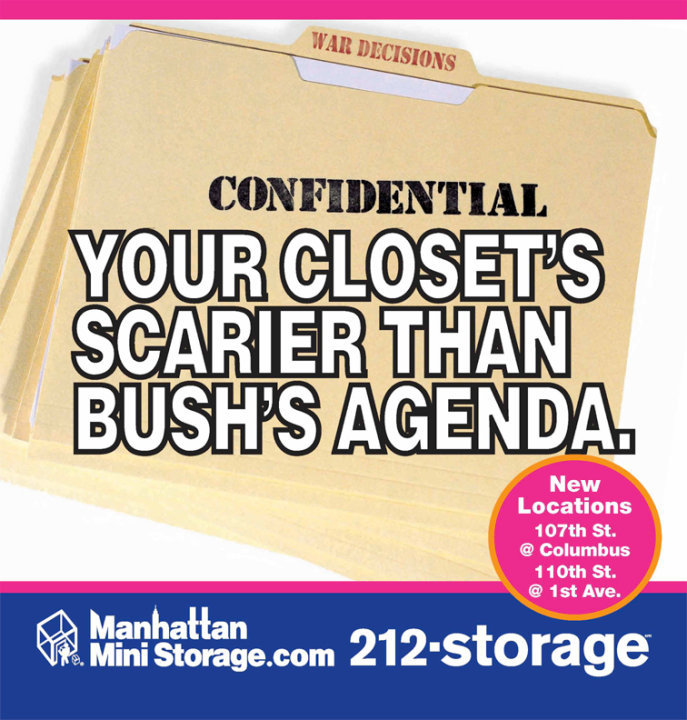 Manhattan Mini Storage Billboards - bush agenda
