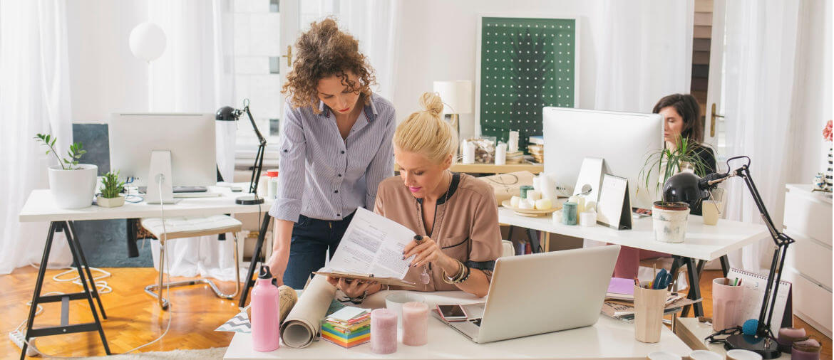 Business Women working in an office