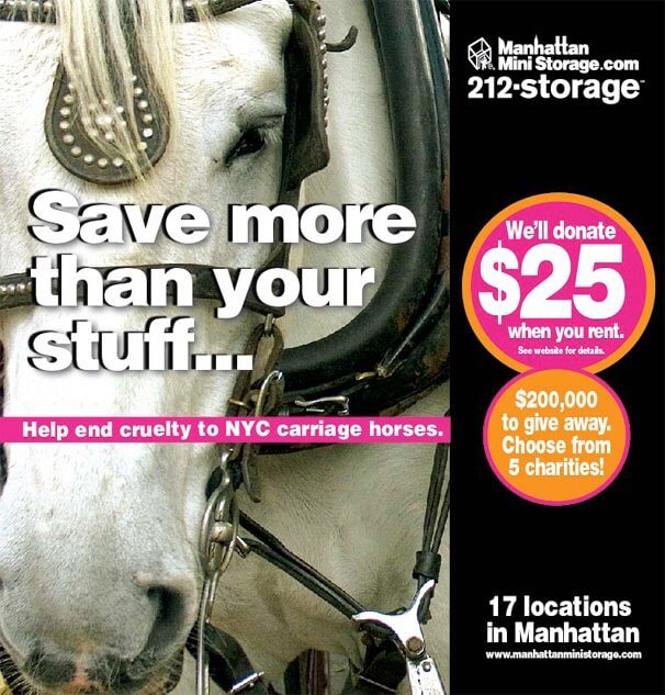 Save more than your stuff... Help end cruelty to NYC carriage horses.