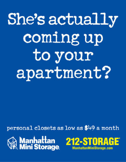 she's coming to your apartment