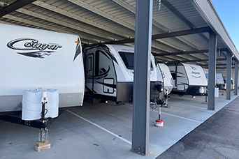 Trailers and RVs under covered parking