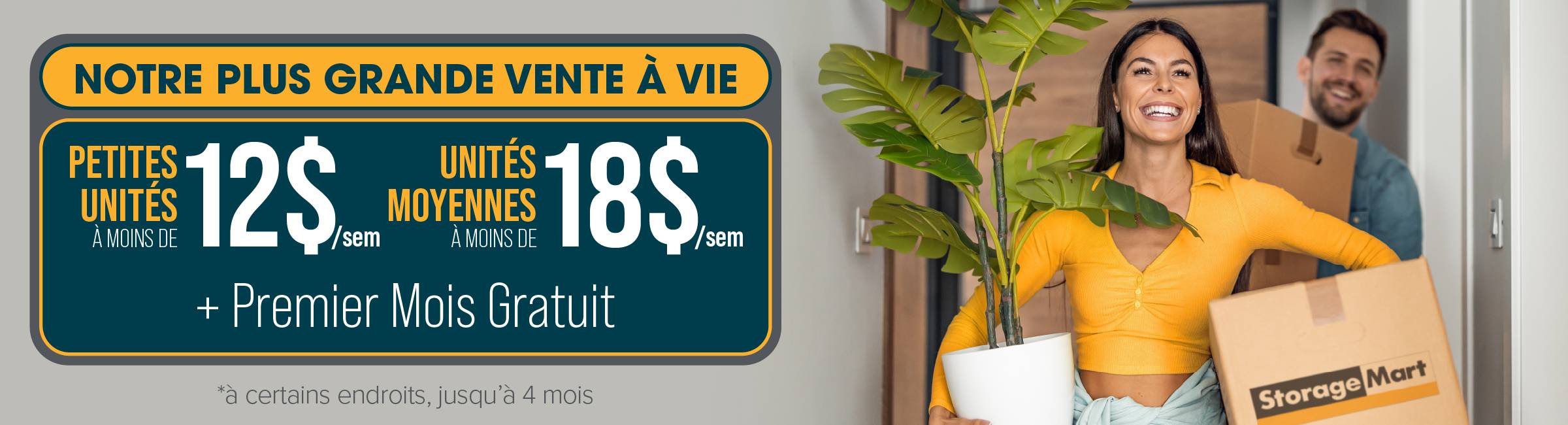 StorageMart bannière de la vente d'été 
