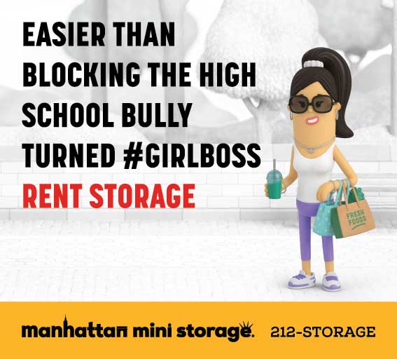 Easier than blocking the high school bully turned #girlboss. Rent storage.