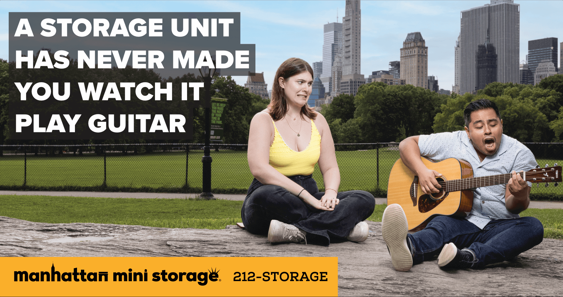 Manhattan Mini Storage Billboards - A Storage Unit Has Never Made You Watch it Play Guitar